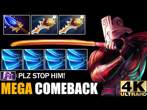 2X Divine Rapier Juggernaut VS Pro Void Spirit - Epic Mega Creeps Comeback Dota 2 Pro Rank Gameplay