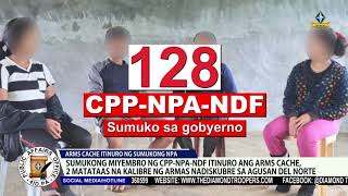 ARMS CACHE ITINURO NG SUMUKONG NPA