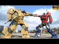 Transformers: The Last Knight - Optimus Prime vs Jaguar Robot | Paramount Pictures [HD]