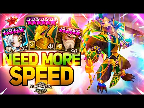 MORE SPD=MORE DMG. Cleave Team with MASS 300 SPD Damage Dealers in Summoners War