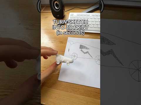 Turn a drawing into a 3d print without designing!