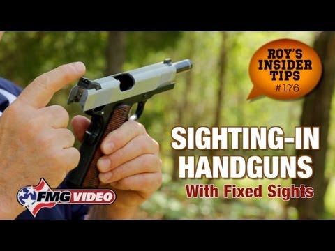 Sighting-In Handguns With Fixed Sights