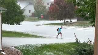 preview picture of video 'Sudden Hailstorm, Colorado Springs, CO 9/27/2012'