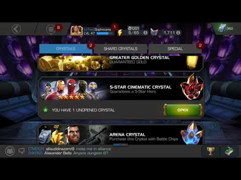 5 star cinematic crystal opening - MCOC