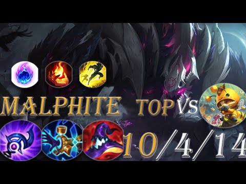 Malphite Vs Teemo Top. I Was Beating Him So Bad, He Had To Change His Build TO Stop Getting One Shop