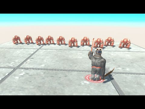 10 MINI LAVA GOLEM vs EVERY UNIT   Animal Revolt Battle Simulator