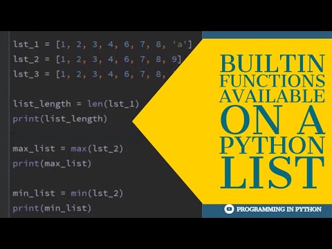 Built In Functions In Python Lists Python List Python Data Structures Part 5