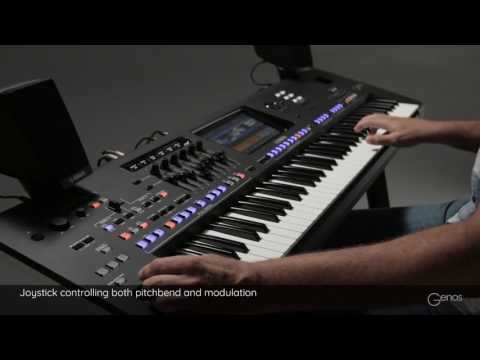 Joystick controlling pitchbend and modulation. Yamaha Genos