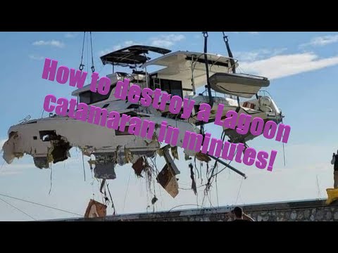 Crash of a Lagoon 42 in sight of Alimos marina, Athens.