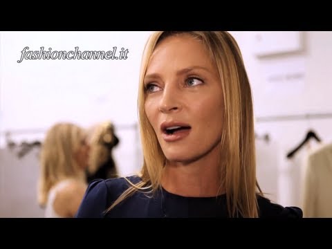 Uma Thurman at "Calvin Klein" Spring Summer 2012 New York HD Backstage by FashionChannel