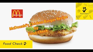 McDonald's Chicken Burger Recipe Chicken Patty by food check