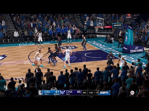 NBA LIVE 19 PS4 PRO - Dallas Mavericks vs Charlotte Hornets - CPU SIM Full Game - HD