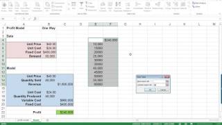 Excel One Way Data Tables
