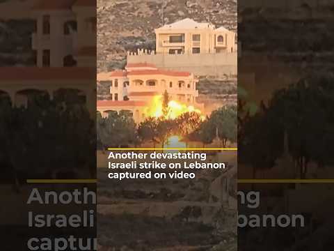 Another devastating Israeli strike on Lebanon captured on video | AJ #shorts