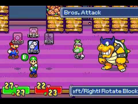Mario & Luigi - Superstar Saga [Boss 5] Popple & Rookie (NO DAMAGE)