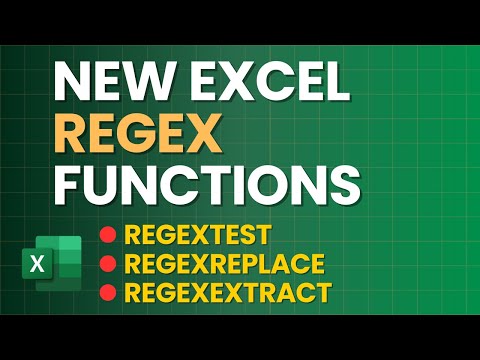 New Excel Functions - Regular Expression "Regex"