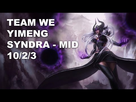 Team WE yimeng Mid Syndra vs Azir - KR Grandmaster Patch 10.8