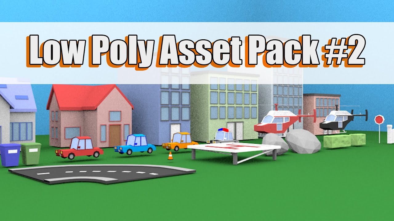FREE Low Poly Asset Pack For Your Games/Porotypes | Unity Game Development | Blender Modeling |