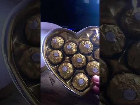 Opening Ferrero Rocher Heart shape #shorts #trending #viral #youtubepartner #asmr #asmrsounds