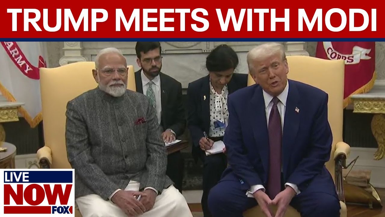 President Trump meets with Indian Prime Minister Modi at the White House | LiveNOW from FOX