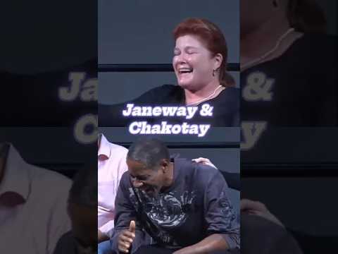 Chakotay, Janeway, and the Monkey  #startrek #voyager