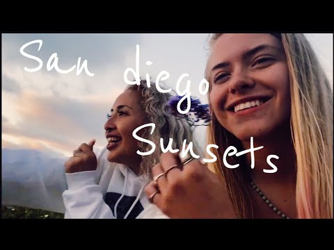 Sunsets in san diego & flower picking