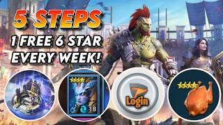 5 Steps: 1 FREE 6 Star Every Week!!!  Raid: Shadow Legends