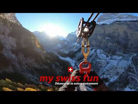 Frisson garanti 🇨🇭 Descente en tyrolienne dans les Alpes valaisannes