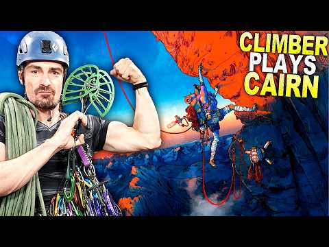 Real Rock Climber Plays CAIRN, a Rock Climbing Game.