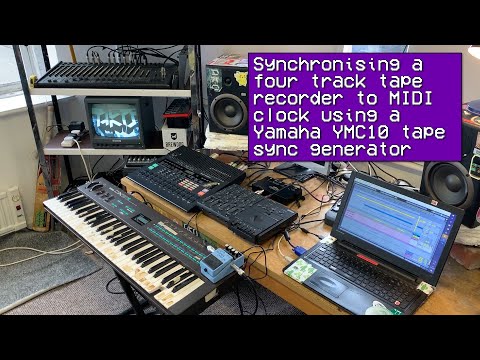 Synchronising four track tape recorder to MIDI clock w/ Yamaha YMC10 Midi Converter & MT-50 recorder