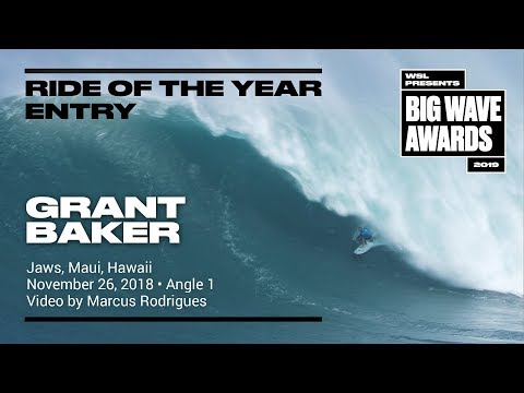 Grant Baker at Jaws 1 - 2019 Ride of the Year Entry - WSL Big Wave Award