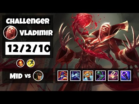Vladimir vs Cassiopeia 11.17 Mid Lane Challenger Gameplay S11 (12/2/10) - NA