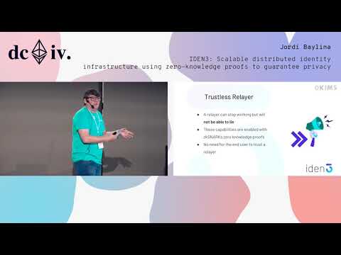 IDEN3: Scalable distributed identity infrastructure using zero-knowledge proofs to guarantee privacy preview
