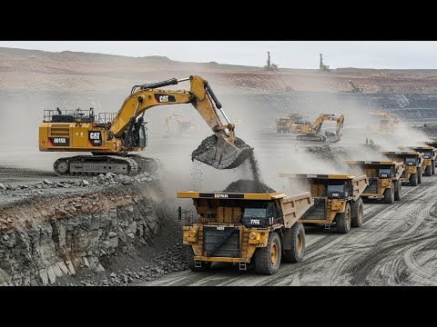 Caterpillar 6015B Excavator Loading 775E Dump Trucks – Extreme Mining Operations