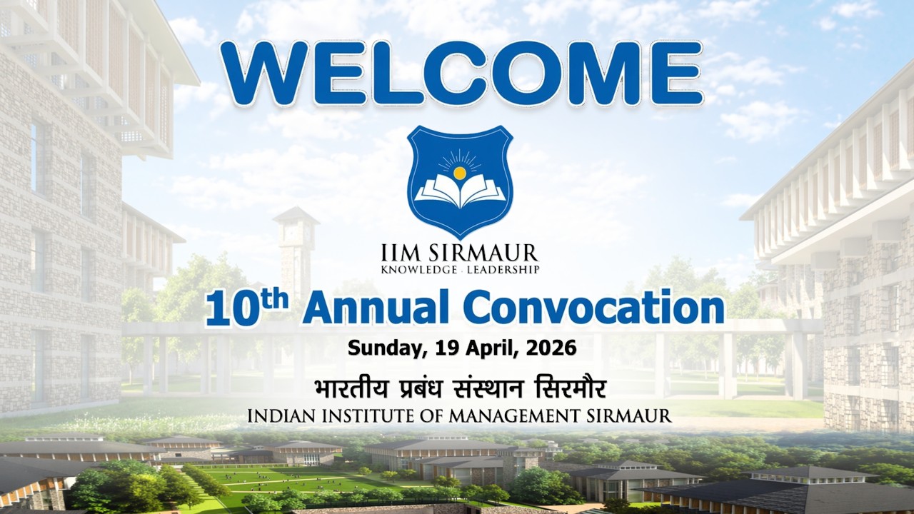 IIM Sirmaur | 10th Annual Convocation 2026 | Live