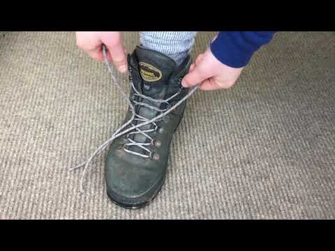 How to tie hiking boots: heel lock lacing
