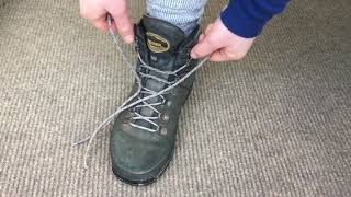 How to tie hiking boots: heel lock lacing