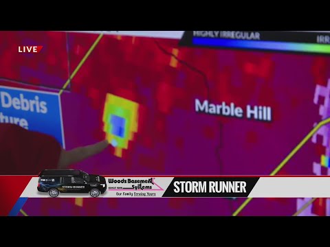 Tornado-warned storms strike southern Missouri