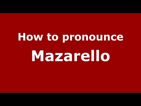 How to pronounce Mazarello (Brazilian Portuguese/Brazil)  - PronounceNames.com