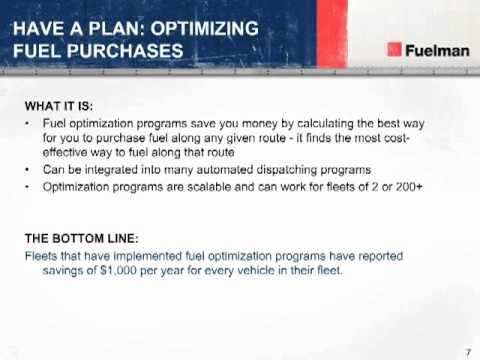 Chapter 1: Have a Plan - Optimizing Fuel Purchases