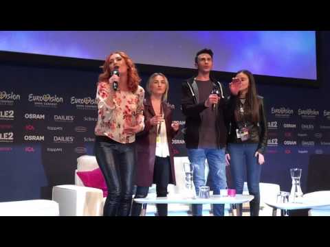 Albania: Eneda Tarifa - "Fairytale" (Acapella @ Press Meeting)