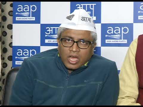 Aap Senior Leader and Delhi Convenor briefs media on Sansad March Protest against Sealing