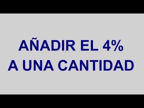 How to add 4 percent to an amount - Adding percentages