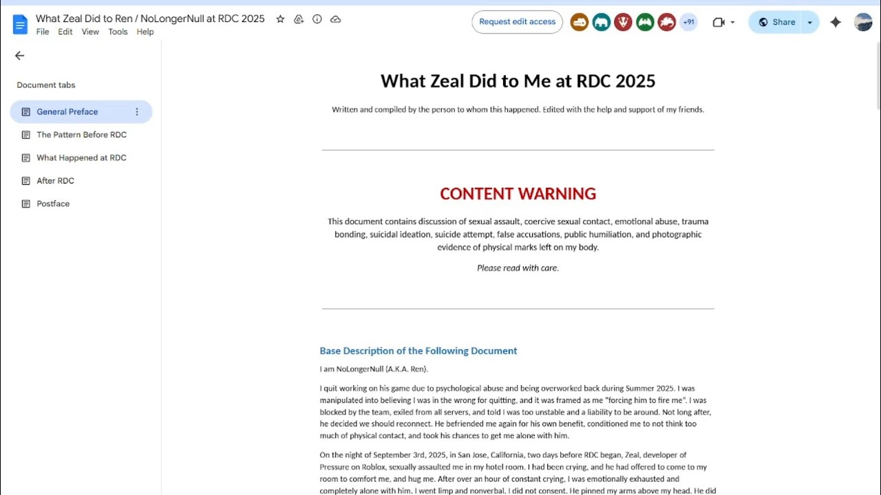 An Unedited Read of Ren's Pressure Document