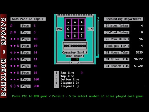 High Roller Casino © 1983 Executive Software - PC DOS - Gameplay