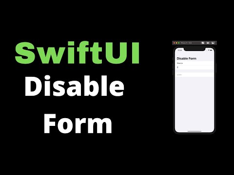 Disable Form in SwiftUI #swiftui #ios #form #disableform