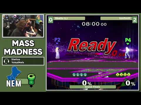 Mass Madness 38 SSBM - Bbatts [L] (Peach) vs. bonfire10 (Sheik) - Melee GF