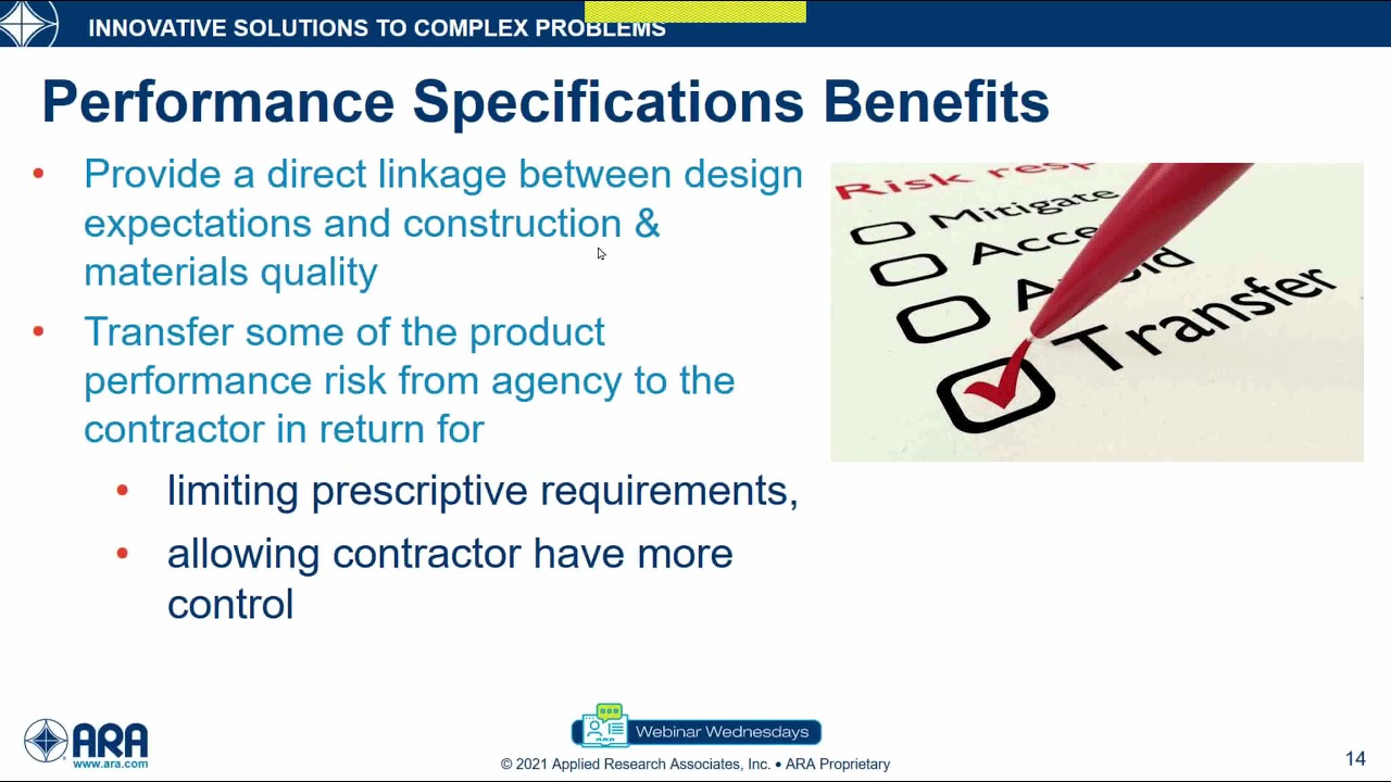 Progressing Towards Performance Specifications for Pavements