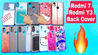 redmi 7/redmi y3 back cover/smock/girls/glitter/flip/slide/new design cover/case/mobile/unboxing