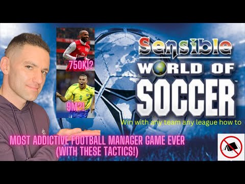 Sensible soccer, best football / soccer manager game ever (with these broken tactics!)
